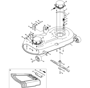Part Location Diagram of 603-05050-4021 MTD Shell-42 deck